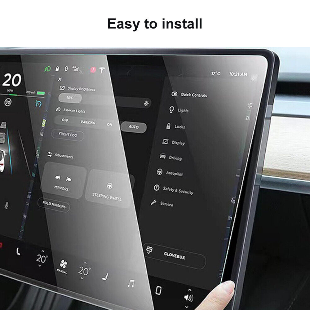 Tesla Model Y 15" CLEAR/MATTE Screen Protector Tempered Glass HD