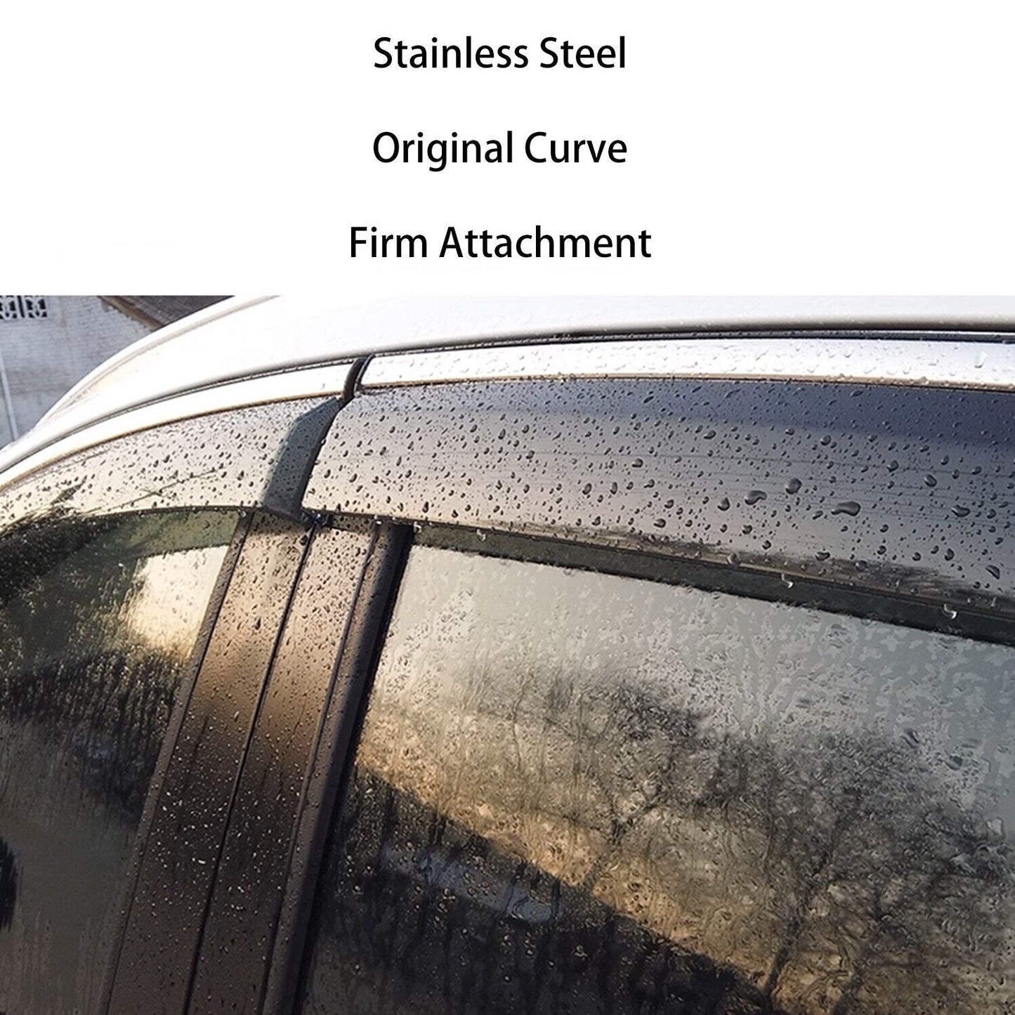 Weather Shields for BYD SEALION 6 Window Visor Weathershields Stainless Steel