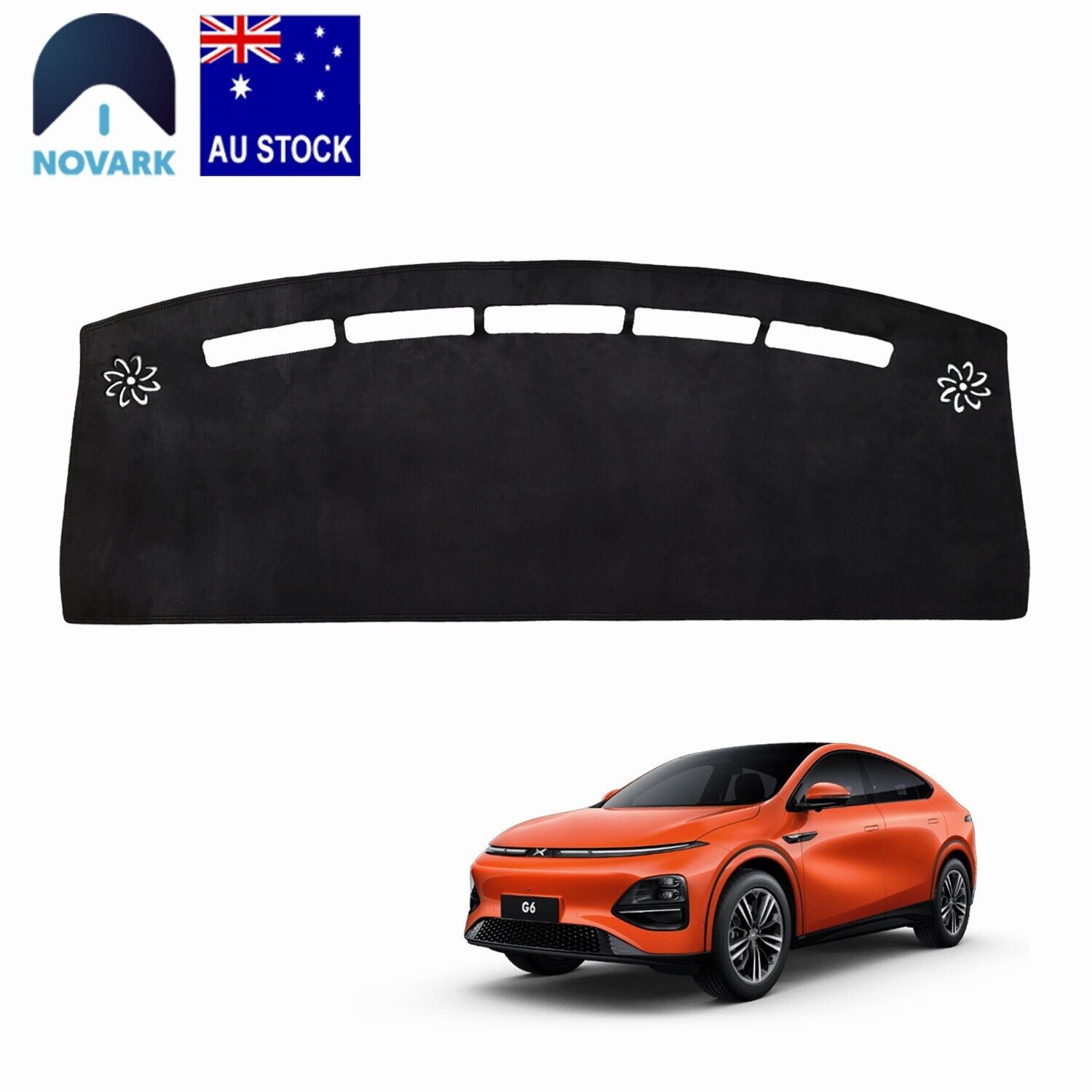 RHD Dash Mat for Xpeng G6 Dash Accessories Black Suede Leather