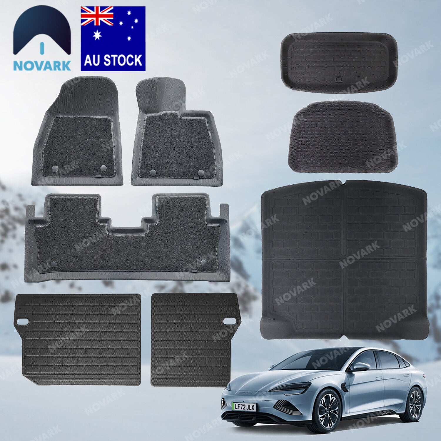 All-Weather BYD Seal Floor Mats Carpet + XPE Boot Liners Trunk Mat Full Set