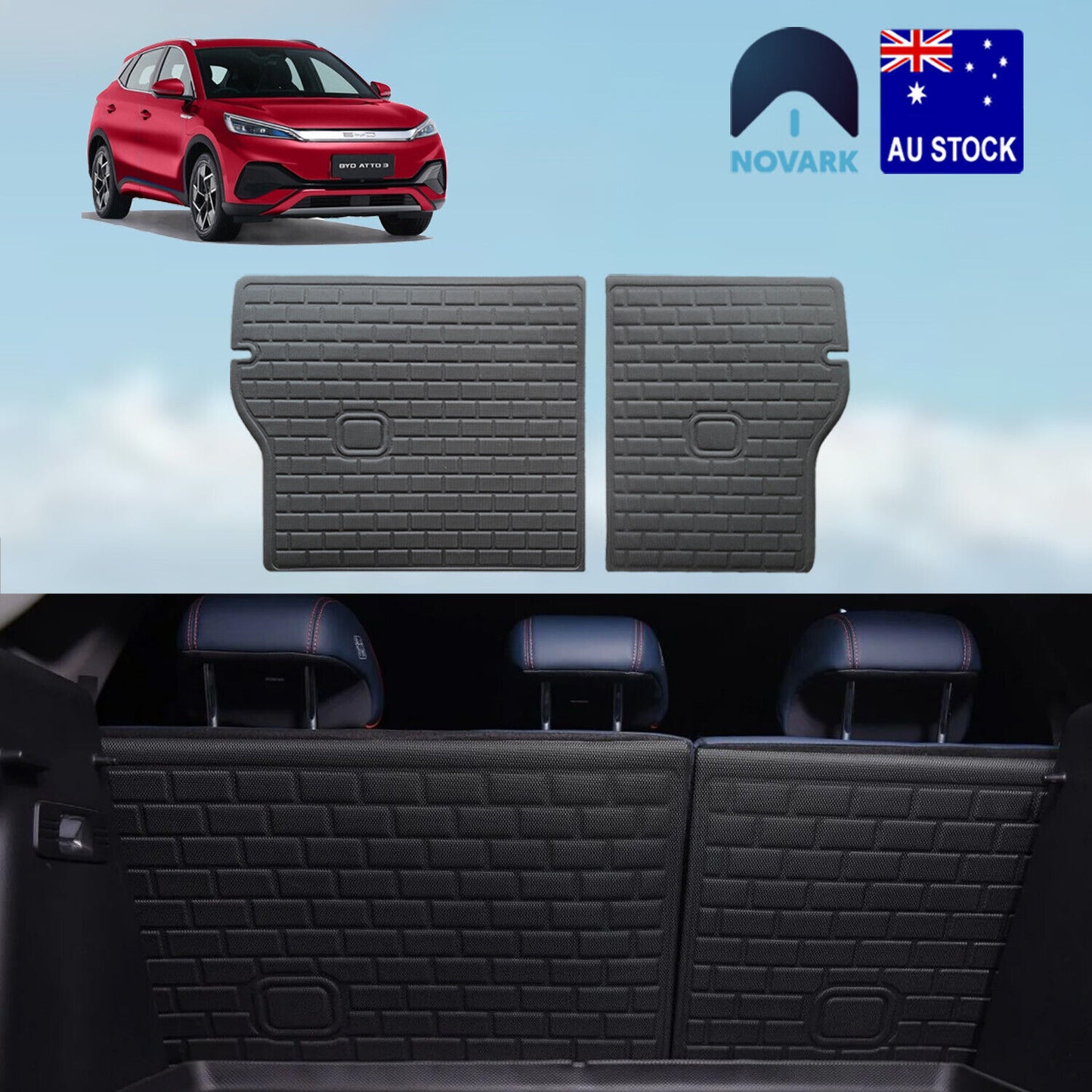 BYD Atto 3 Floor Mats 2022-2024 Boot Liner Back Seat Kick XPE Waterproof