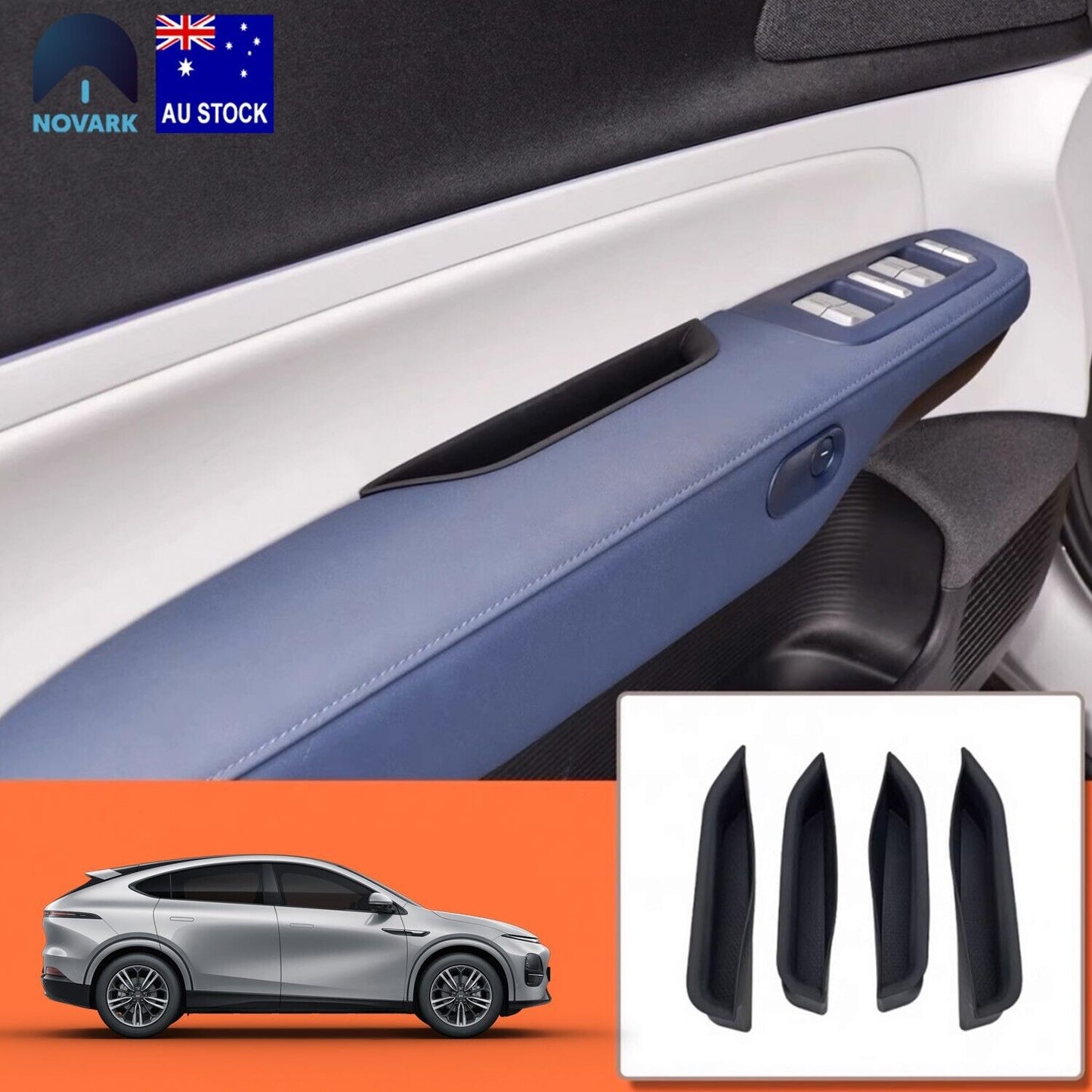 Xpeng G6 Door Handle Storage Pouch 4pc Accessories Black/Beige