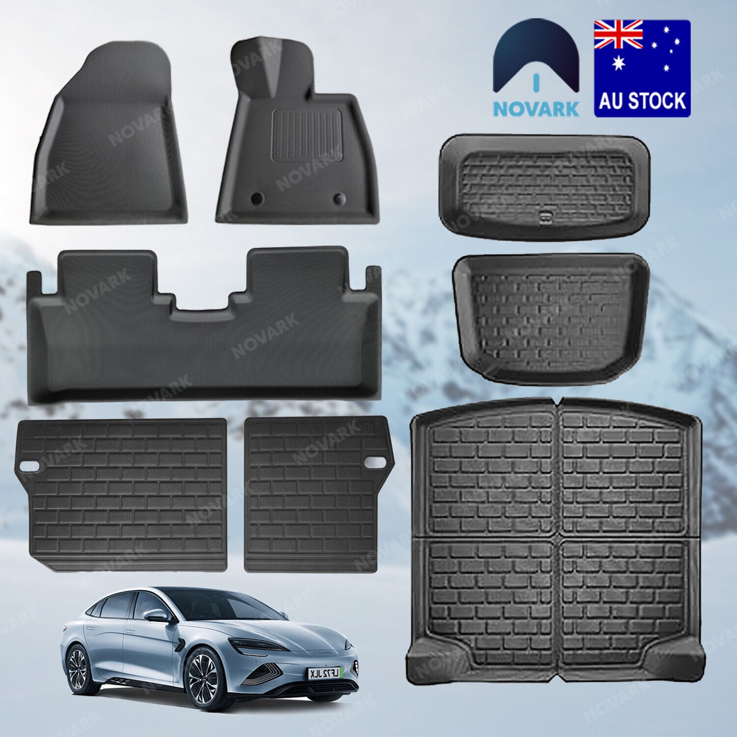 All-Weather BYD Seal Floor Mats 2023-2024 Boot Liners Trunk Mat Full Set XPE