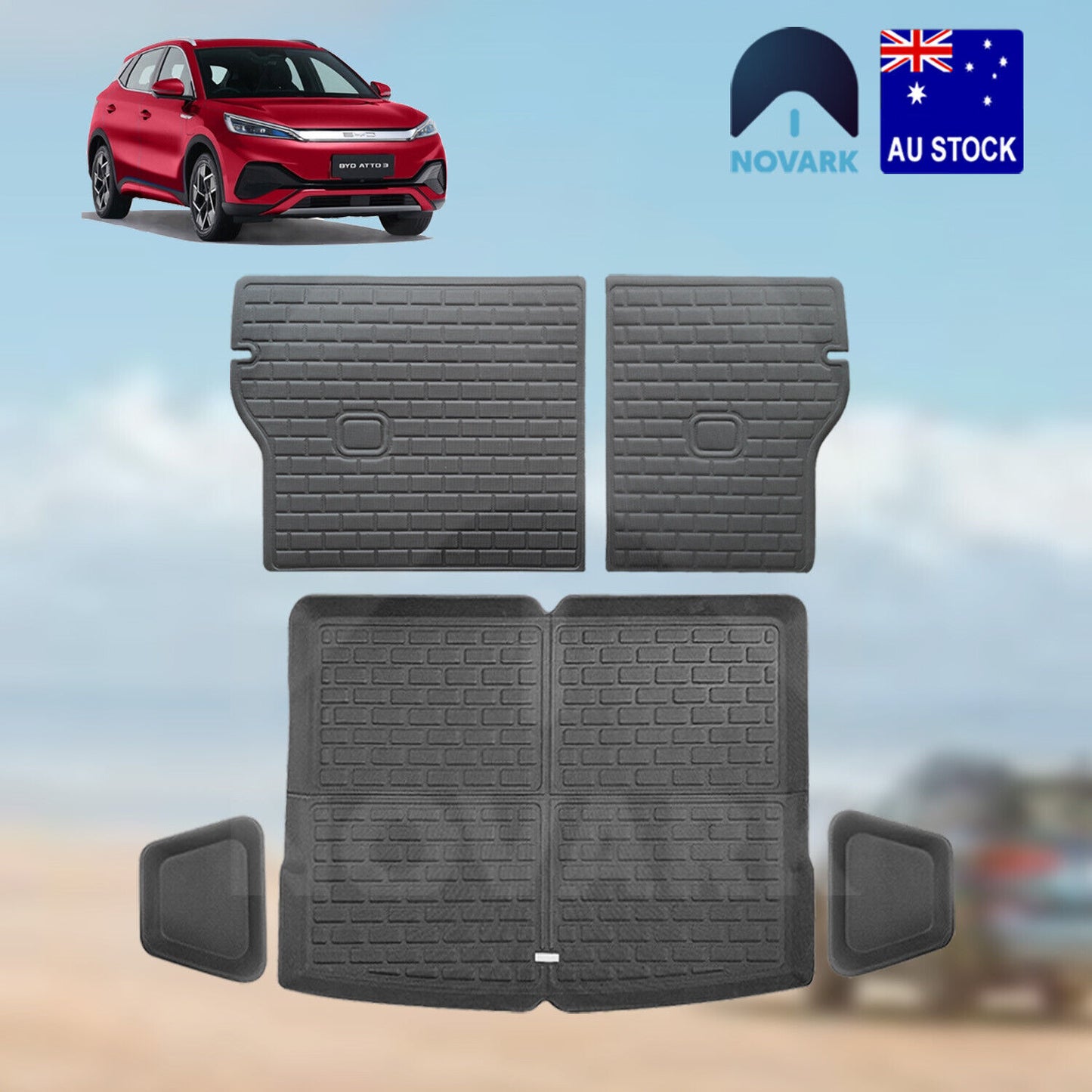 BYD Atto 3 Floor Mats 2022-2024 Boot Liner Back Seat Kick XPE Waterproof