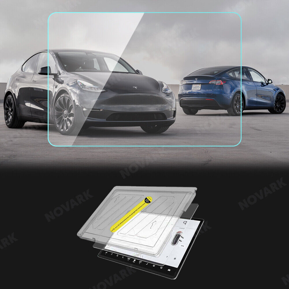 Matte/Clear Tesla Model Y 2024 Screen Protector Tray Tempered Glass Anti-glare